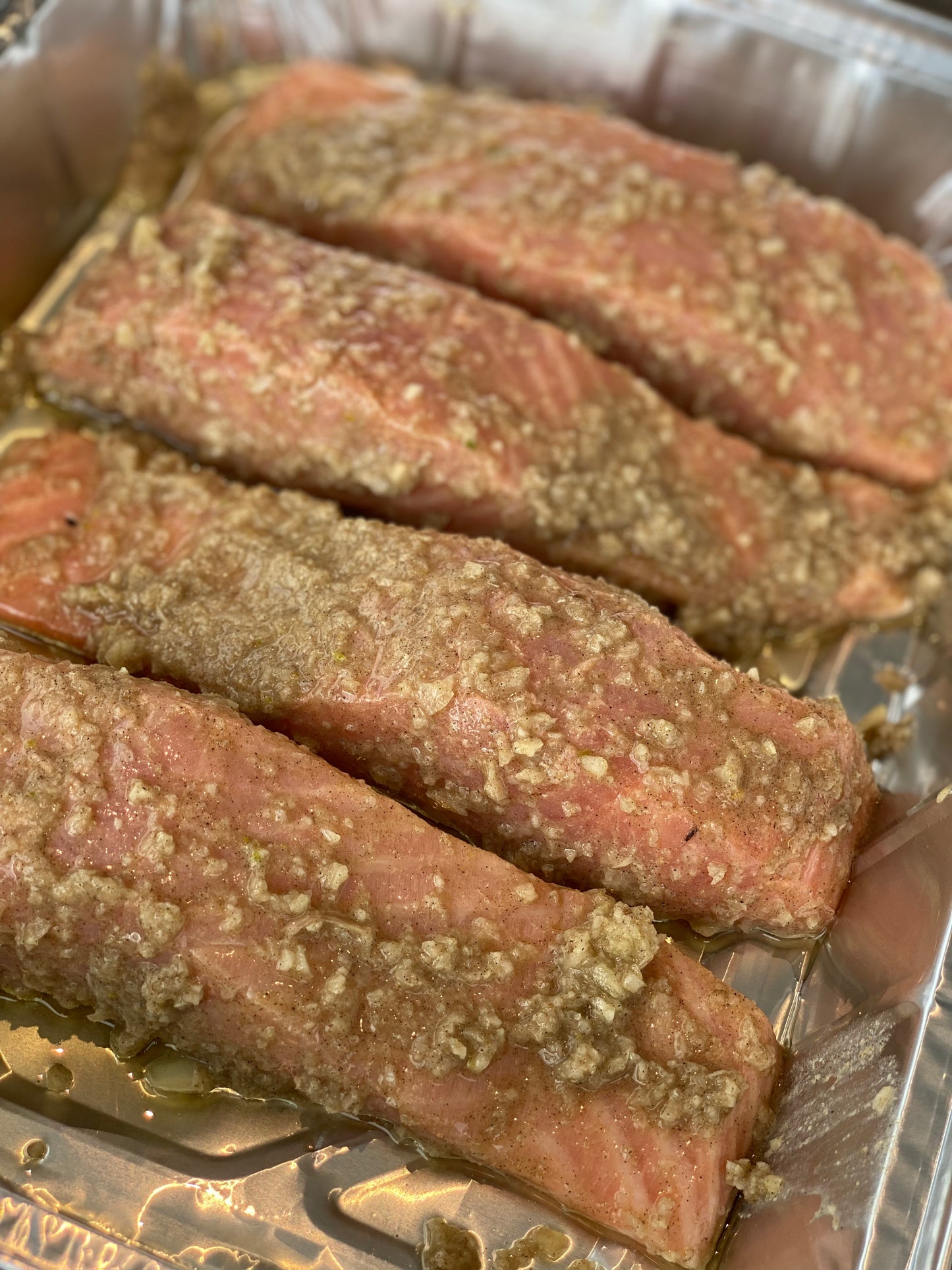 Salmon Lemon Garlic sauce