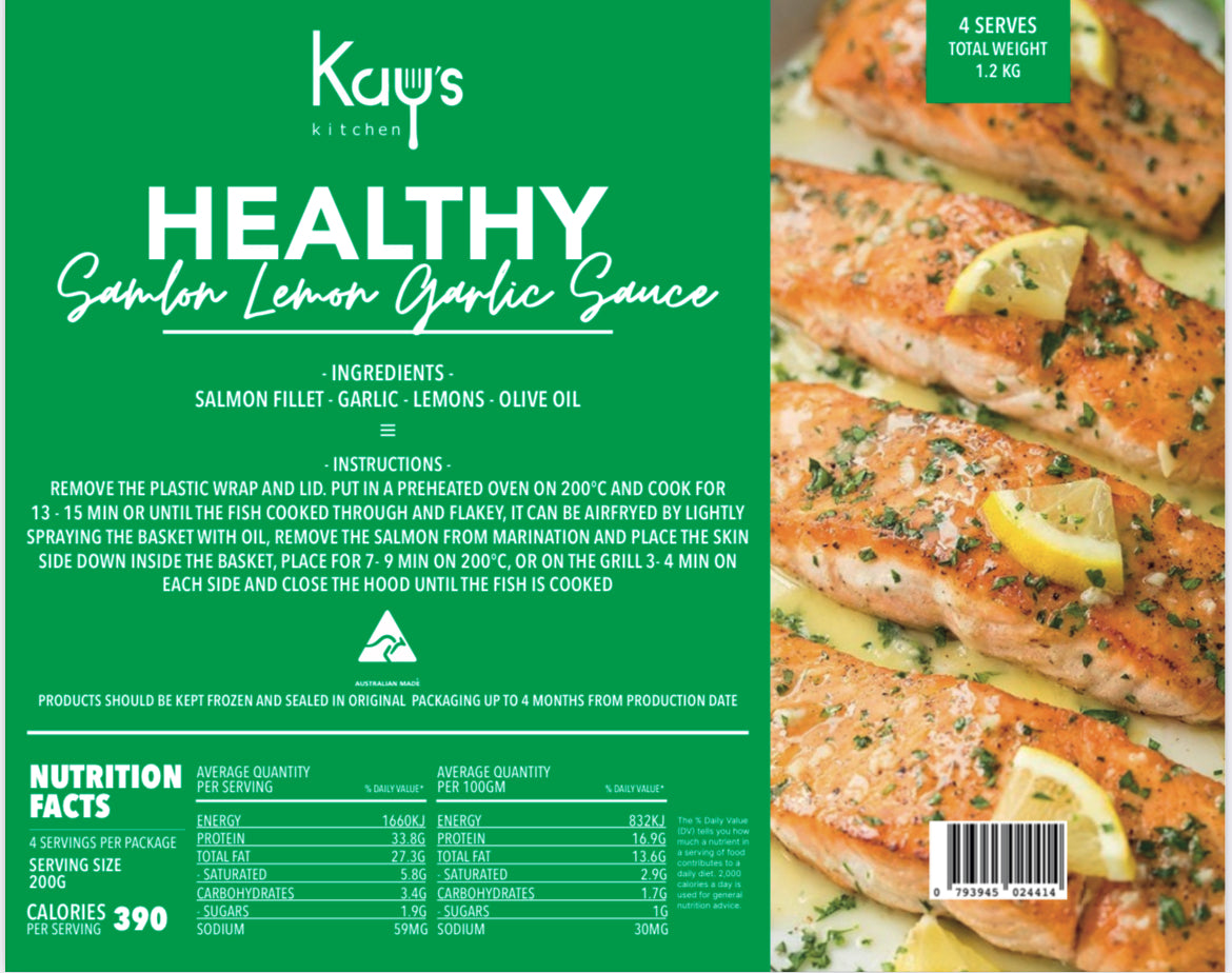 Salmon Lemon Garlic sauce