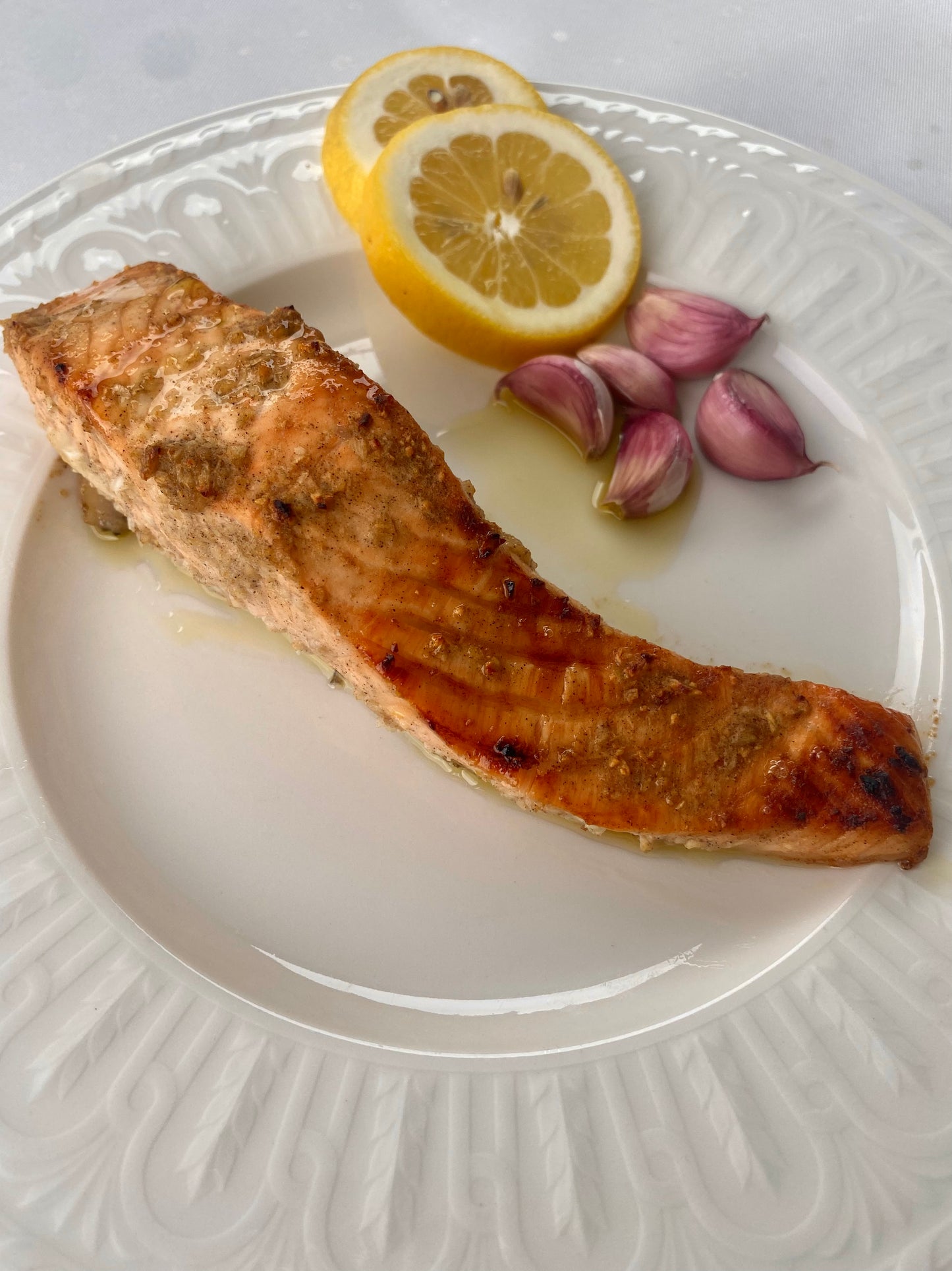 Salmon Lemon Garlic sauce