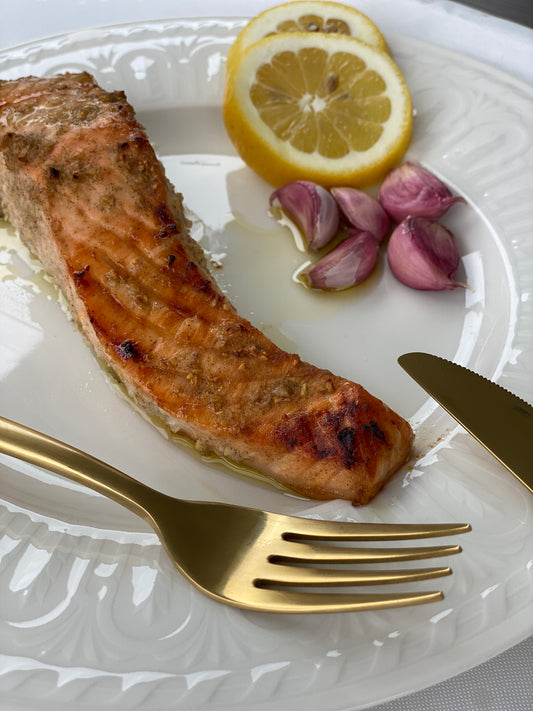 Salmon Lemon Garlic sauce